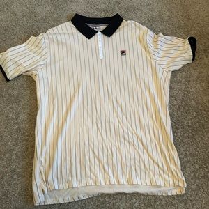 Men’s striped Fila polo shirt